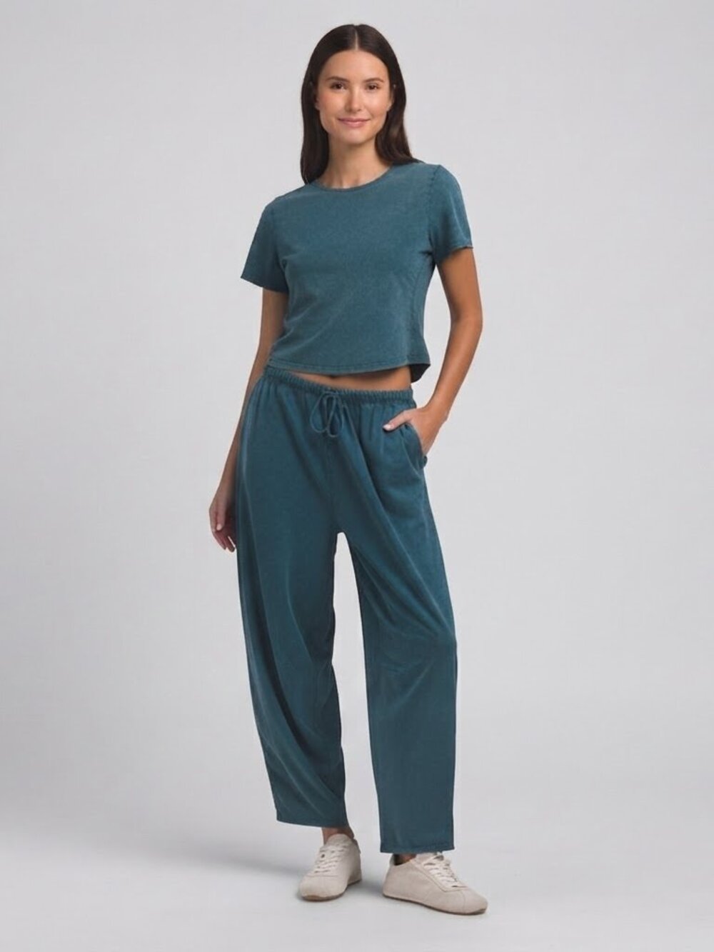 Sundry Washed Baby Tee & Pants Set NWT